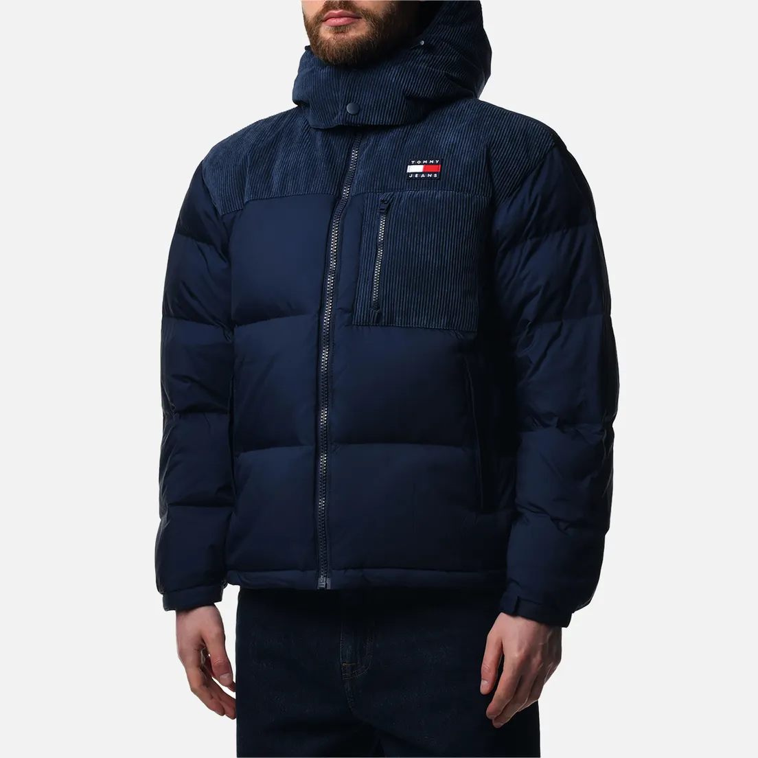 Tommy Jeans Мужской пуховик Cord Mix Alaska Puffer