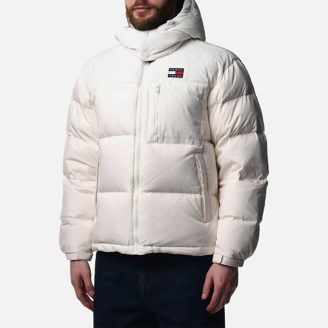 Tommy Jeans Мужской пуховик Cord Mix Alaska Puffer
