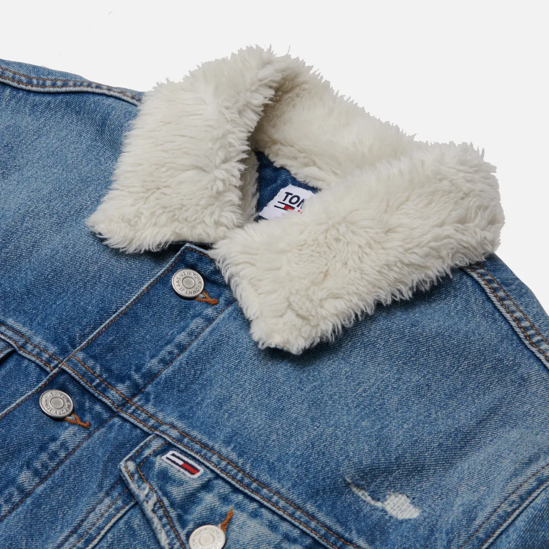 Tommy Jeans Мужская джинсовая куртка Teddy Trucker