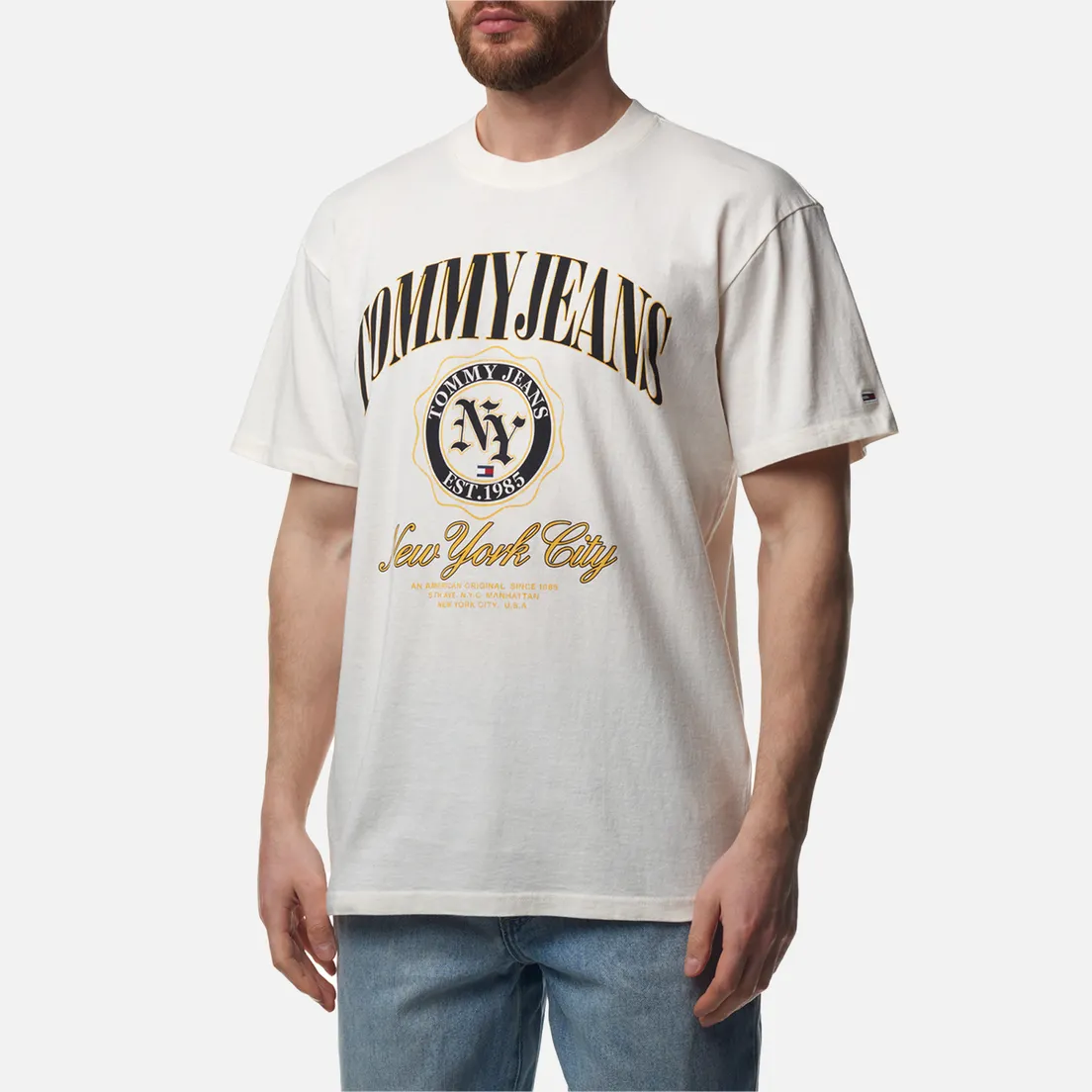 Tommy Jeans Мужская футболка Relaxed Luxe Varsity 2