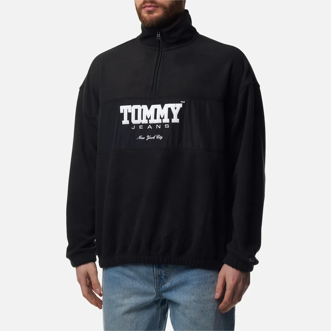 Tommy Jeans Мужская толстовка Oversized Fabric Mix 1/2 Zip Polar