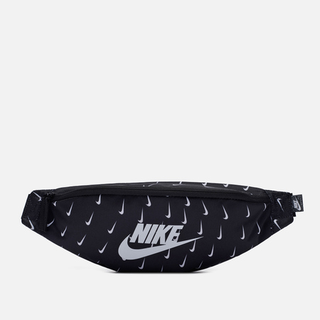 Сумка на пояс Nike Heritage Swoosh Wave, цвет чёрный