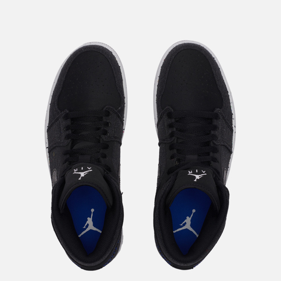 Мужские кроссовки Jordan Air Jordan 1 Mid SE Crater Black/Multi-Color/Racer Blue/White