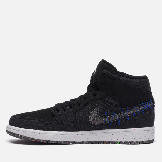 Мужские кроссовки Jordan Air Jordan 1 Mid SE Crater Black/Multi-Color/Racer Blue/White