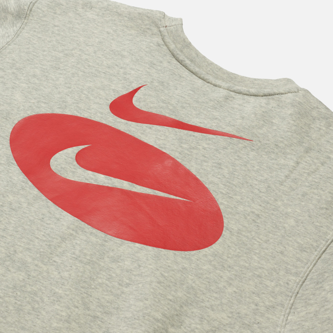 Мужская толстовка Nike, цвет серый, размер XL DM5460-050 Swoosh League Crew - фото 3