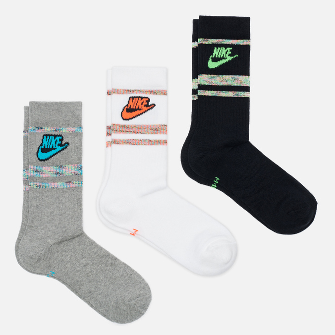 Комплект носков Nike, цвет комбинированный, размер 38-42