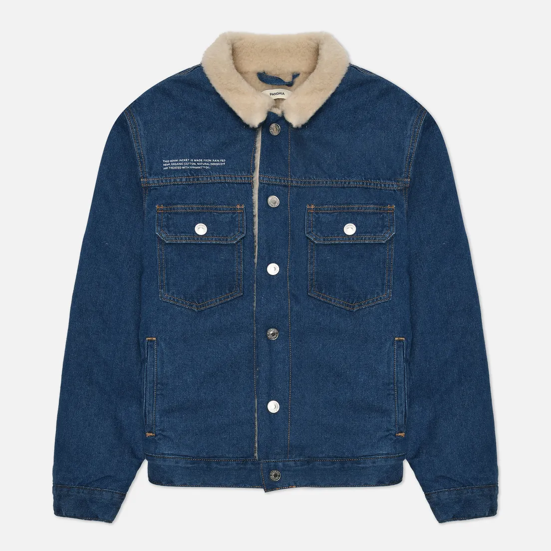 PANGAIA Женская джинсовая куртка Panhemp Sherpa Denim