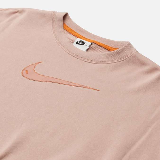 Женская толстовка Nike, цвет розовый, размер S DO7211-601 Swoosh Fleece Cropped Crew - фото 2