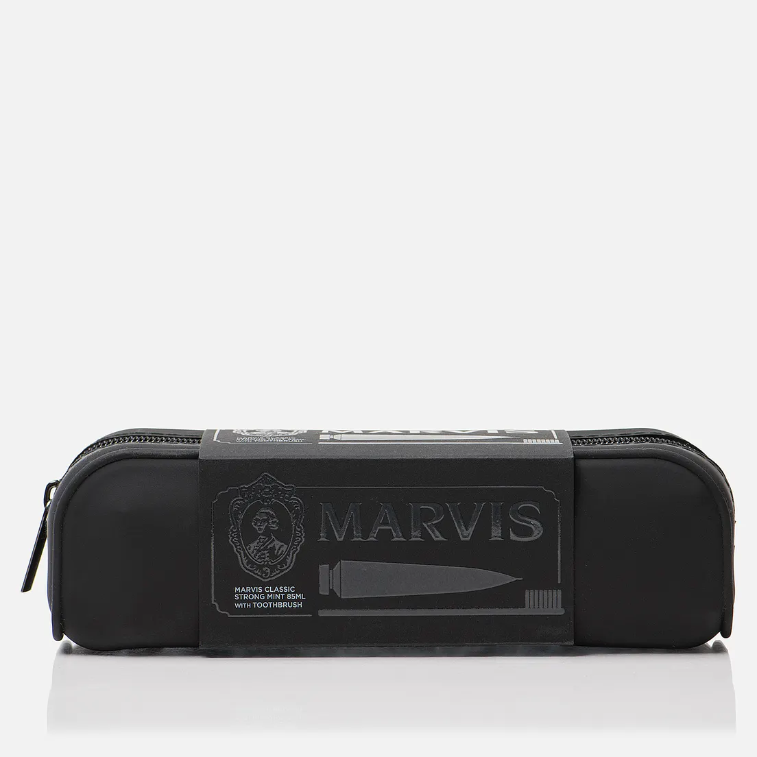 Marvis Дорожный набор Medium Nylon Toothbrush & Classic Strong Mint + Xylitol