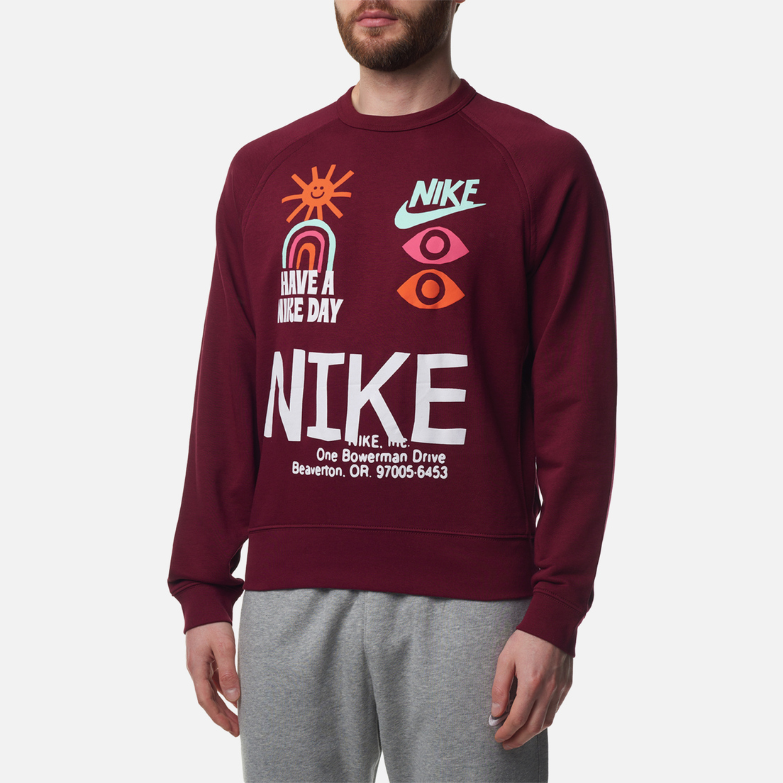 Nike Мужская толстовка Nike Day French Terry Crew Neck