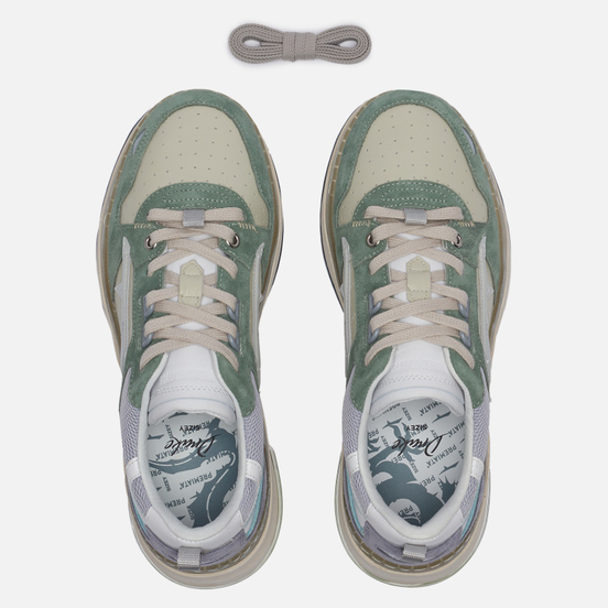 Женские кроссовки Premiata Drake-d 087 Cream White/Green