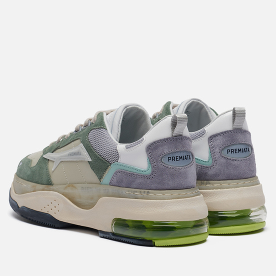 Женские кроссовки Premiata Drake-d 087 Cream White/Green