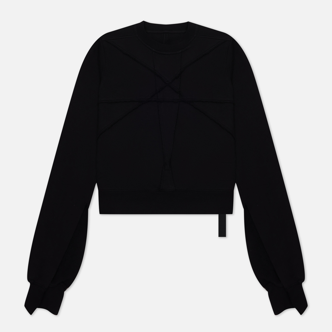 Rick Owens DRKSHDW Женская толстовка Luxor Cropped Pentagram Patchwork