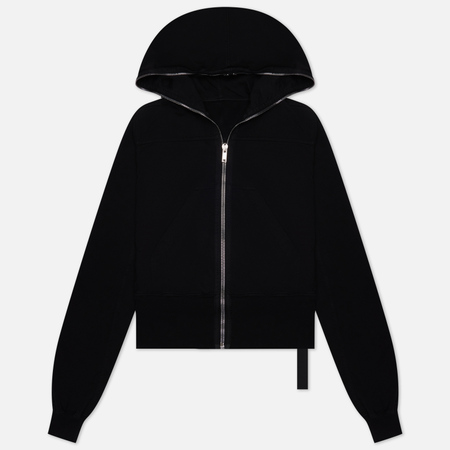 фото Женская толстовка rick owens drkshdw luxor small gimp hoodie, цвет чёрный, размер xs
