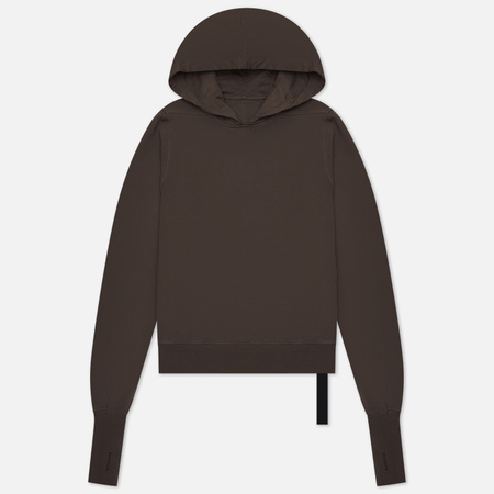 фото Женская толстовка rick owens drkshdw luxor gauntlet granbury hoodie, цвет коричневый, размер xs