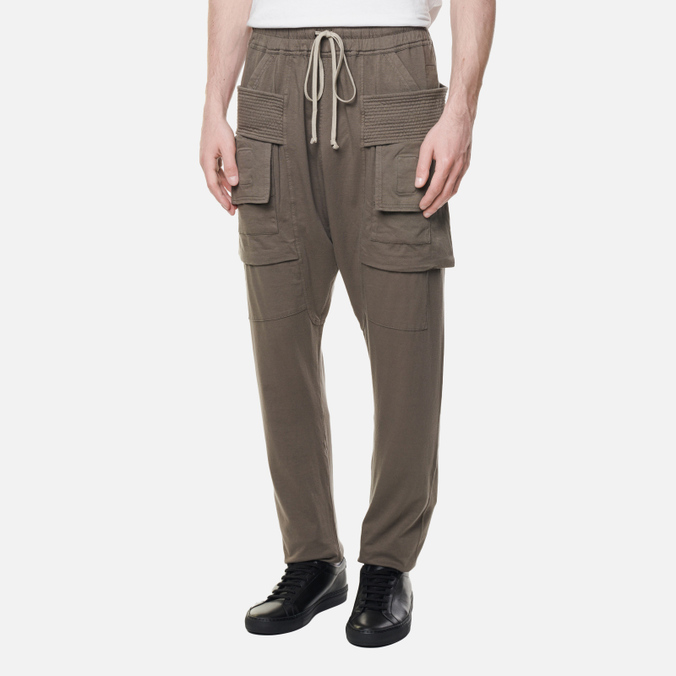 Мужские брюки Rick Owens DRKSHDW, цвет коричневый, размер M DU01B7376-RN-34 Fogachine Creatch Cargo Drawstring - фото 4
