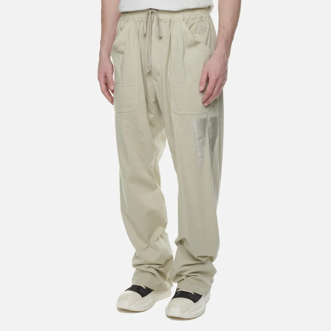 Rick Owens DRKSHDW Мужские брюки Edfu MT Drawstring Long Patch