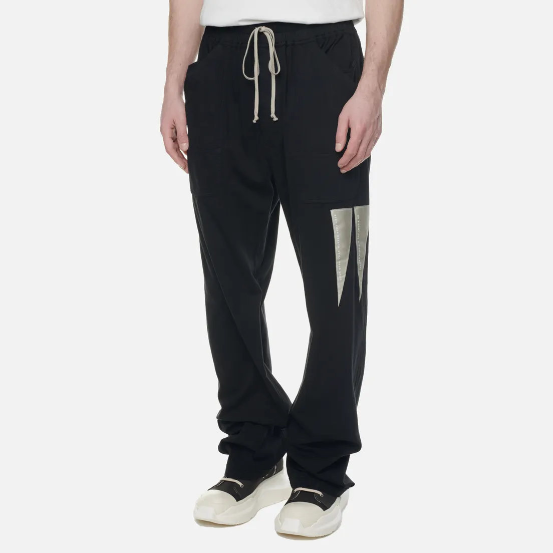 Rick Owens DRKSHDW Мужские брюки Edfu MT Drawstring Long Patch