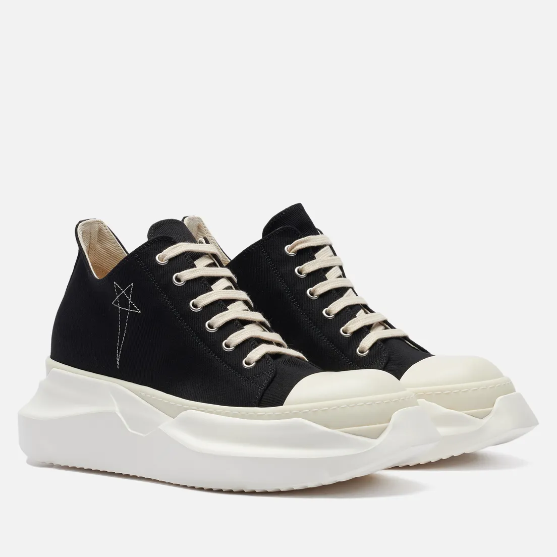 Rick Owens DRKSHDW Мужские кеды Edfu Denim Abstract Low