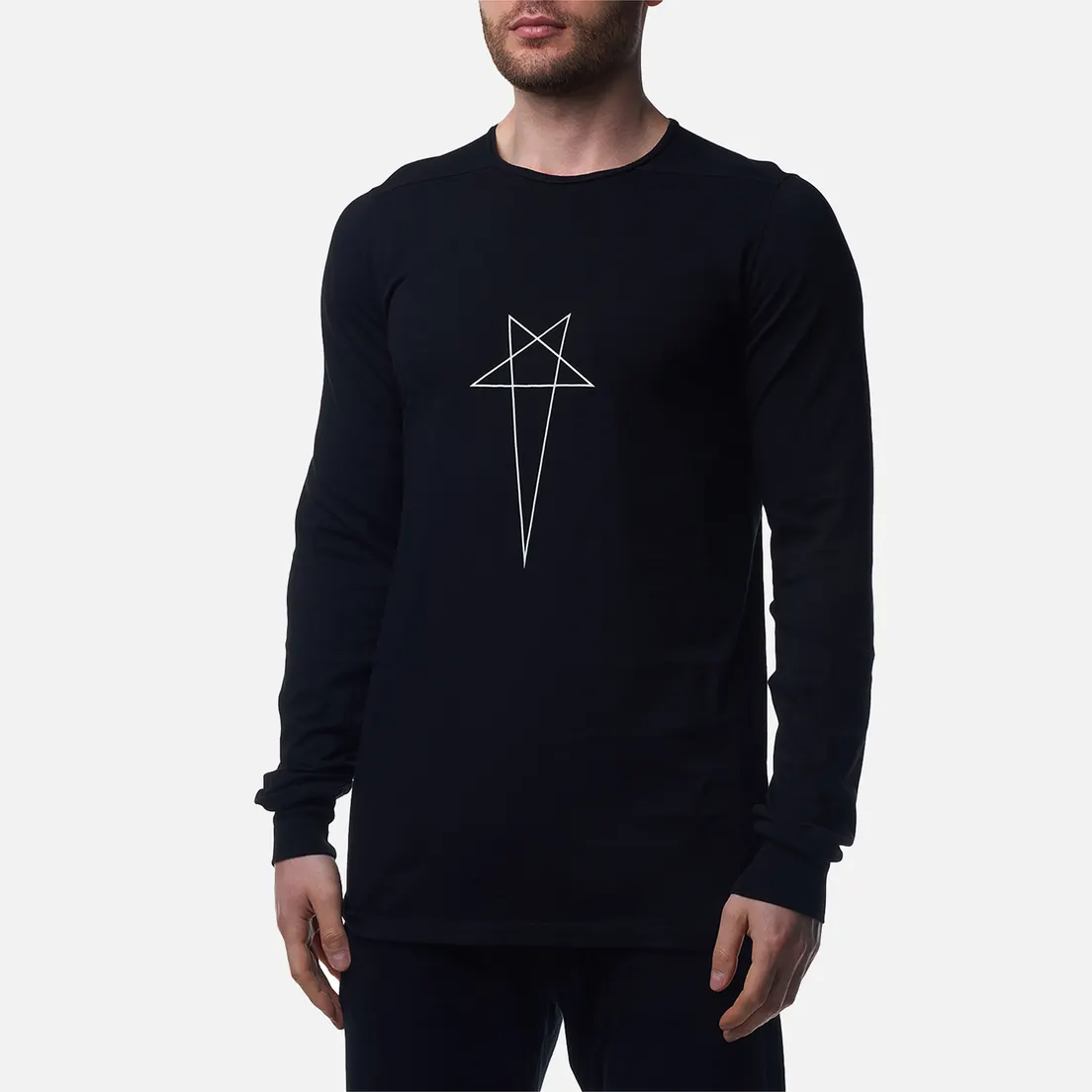 Rick Owens DRKSHDW Мужской лонгслив Lido Level Penta Print