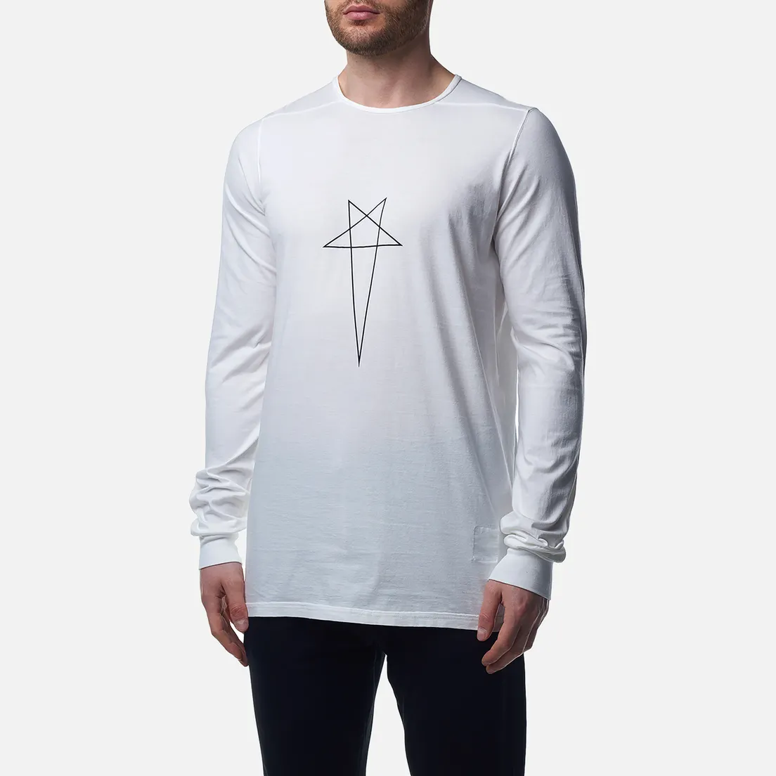 Rick Owens DRKSHDW Мужской лонгслив Lido Level Penta Print