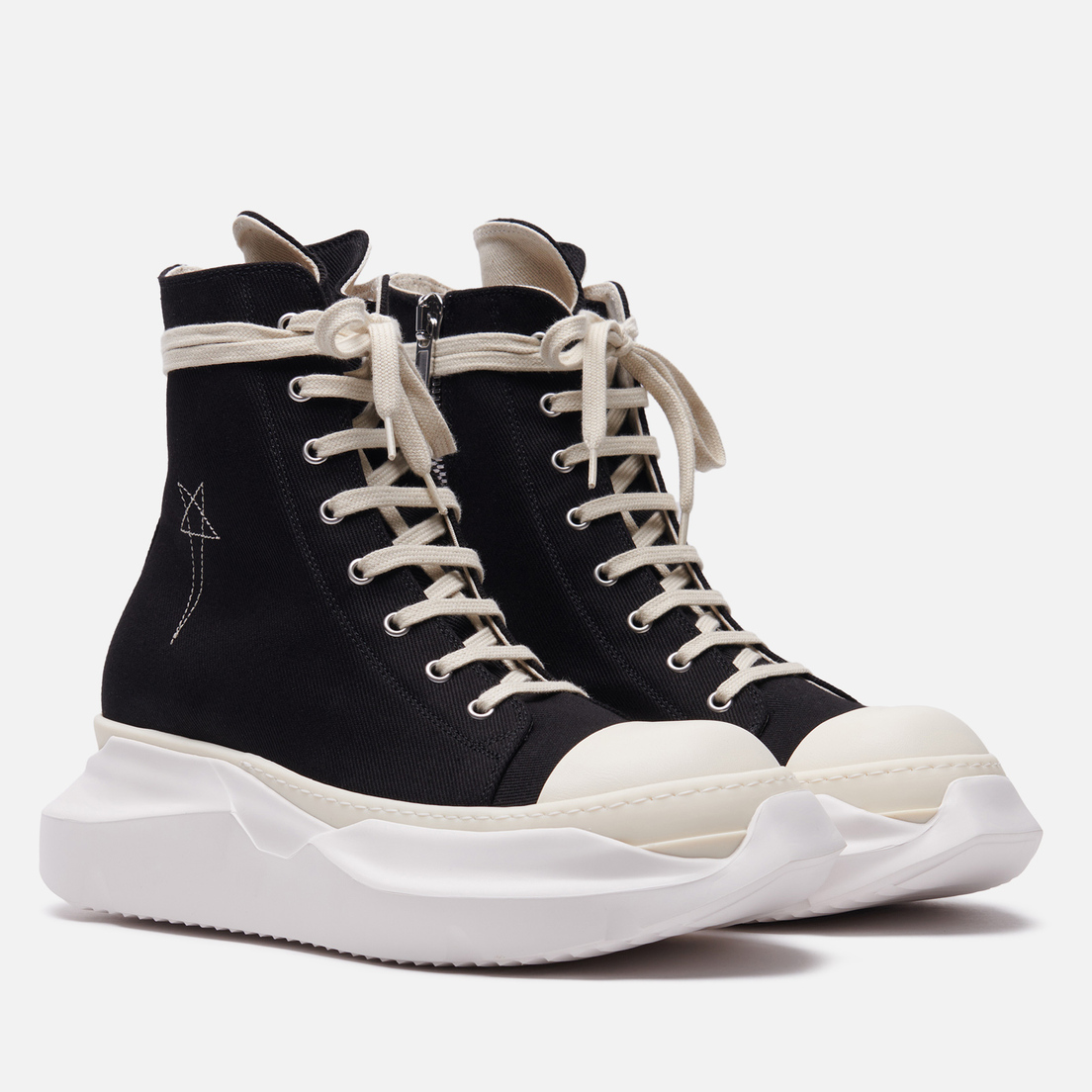 Rick Owens DRKSHDW Мужские кроссовки Hollywood Denim Abstract