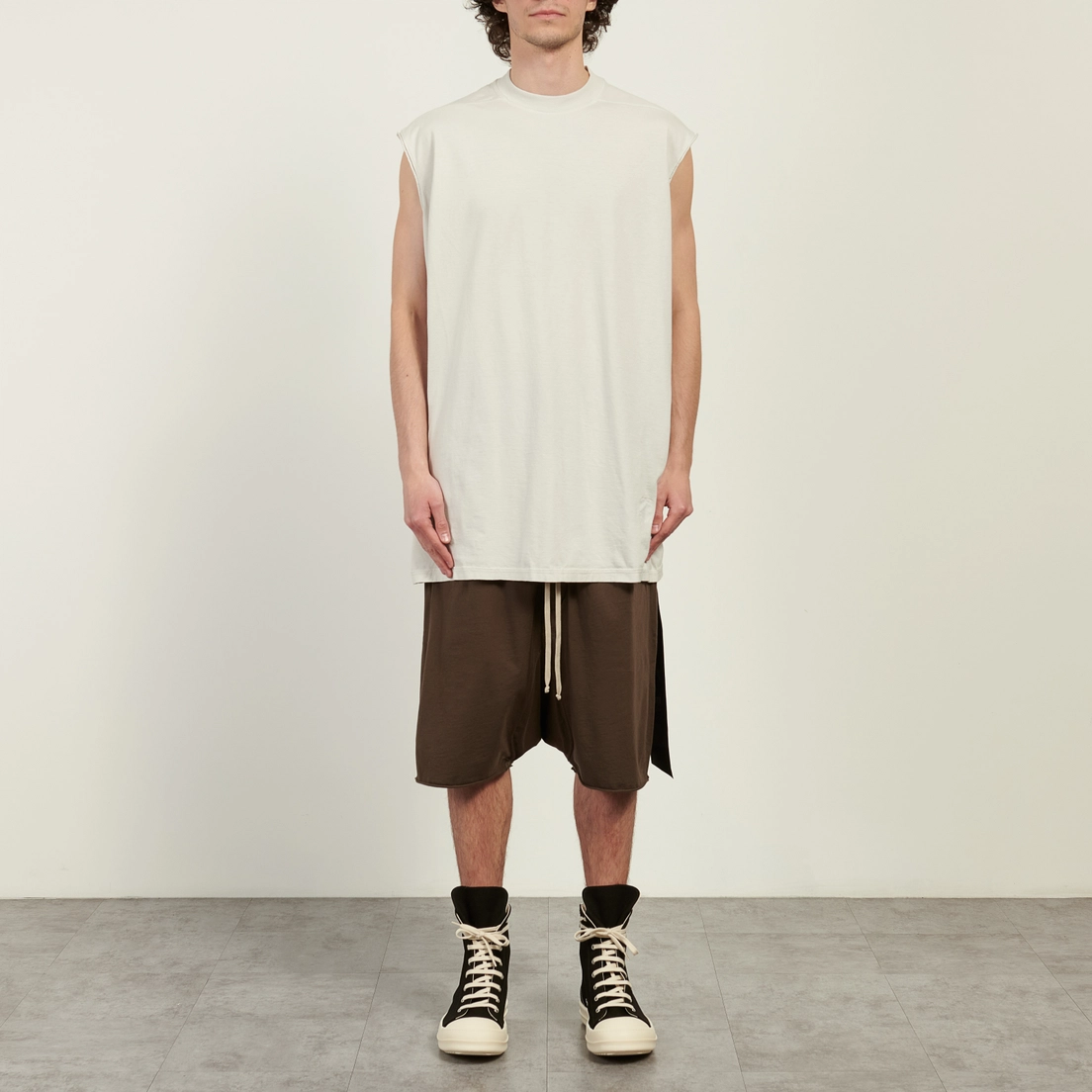 Rick Owens DRKSHDW Мужская майка Temple Tarp Medium Weight Cotton Jersey