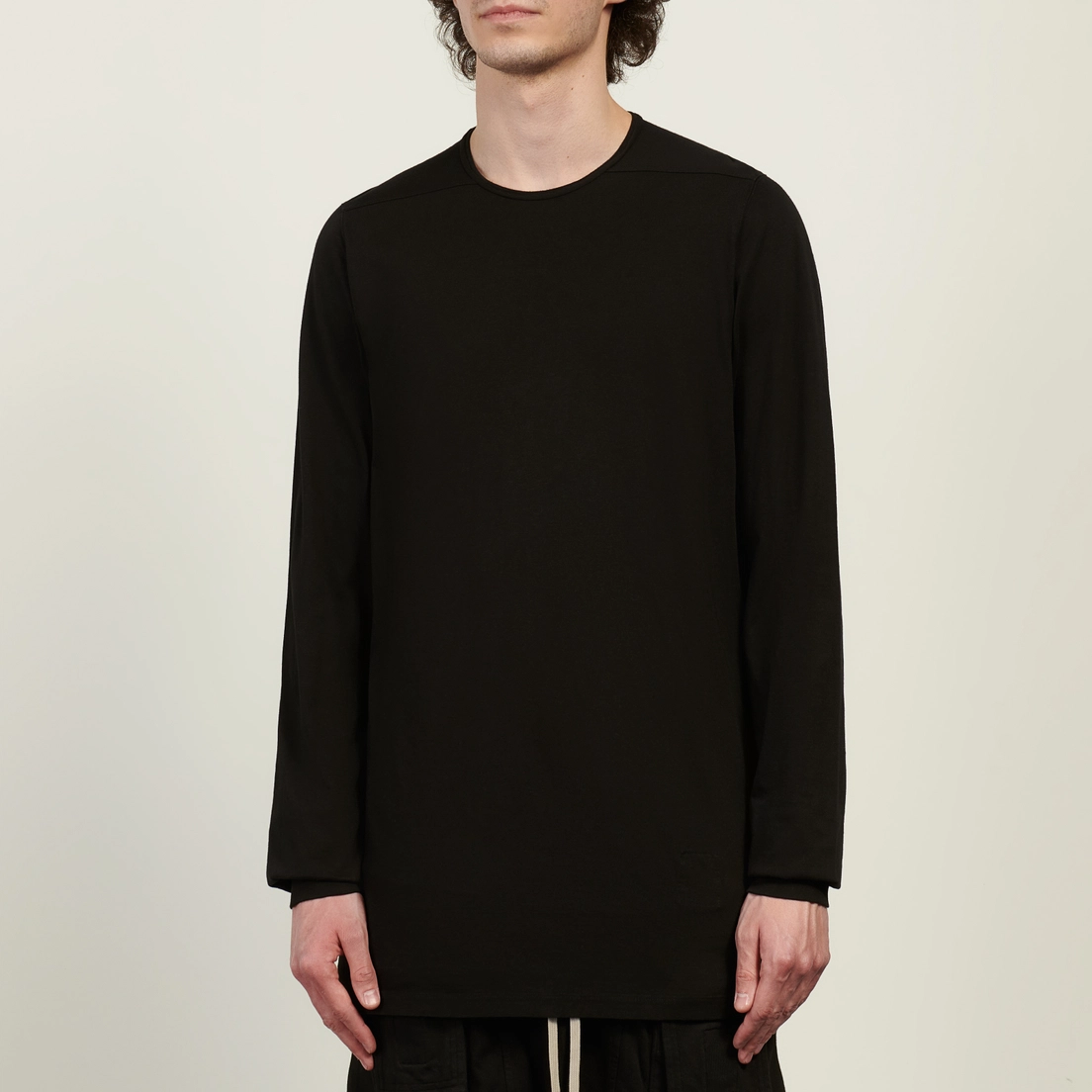 Rick Owens DRKSHDW Мужской лонгслив Temple Level Medium Weight Cotton Jersey