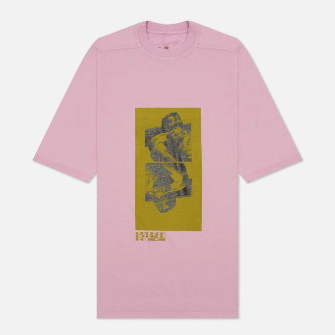 Мужская футболка Rick Owens DRKSHDW, цвет розовый, размер XL DU02A3274-RNEP2-8352 Gethsemane Jumbo Tomb - фото 1