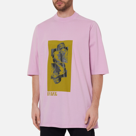 Мужская футболка Rick Owens DRKSHDW Gethsemane Jumbo Tomb Dirty Pink/Acid