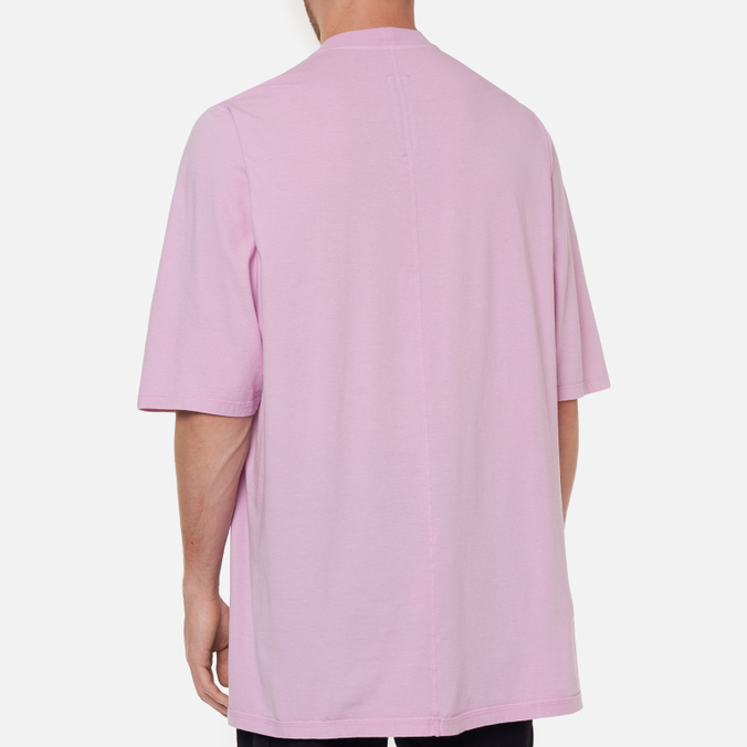 Мужская футболка Rick Owens DRKSHDW, цвет розовый, размер XL DU02A3274-RNEP2-8352 Gethsemane Jumbo Tomb - фото 4