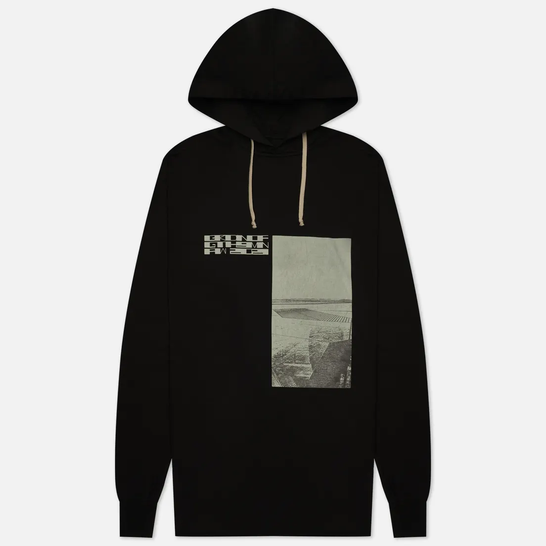 Rick Owens DRKSHDW Мужская толстовка Gethsemane Hoodie Garden Picture