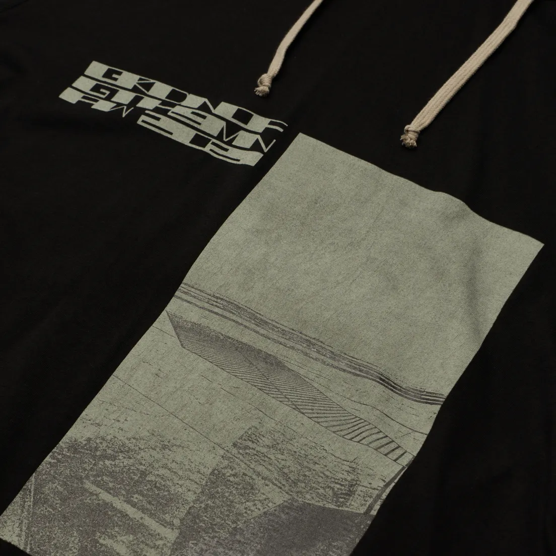 Rick Owens DRKSHDW Мужская толстовка Gethsemane Hoodie Garden Picture
