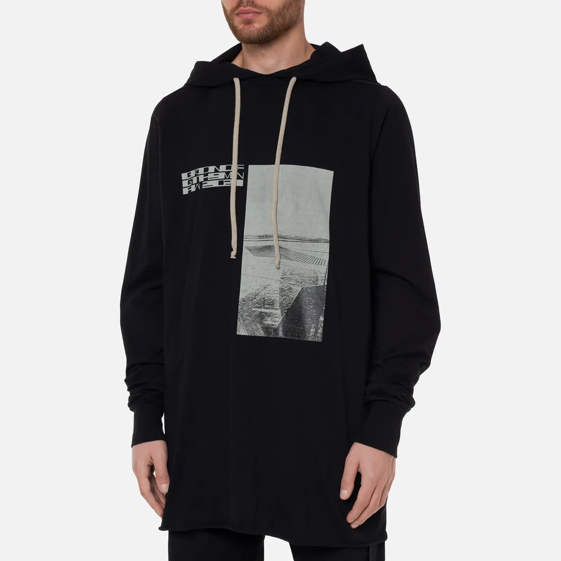 Rick Owens DRKSHDW Мужская толстовка Gethsemane Hoodie Garden Picture