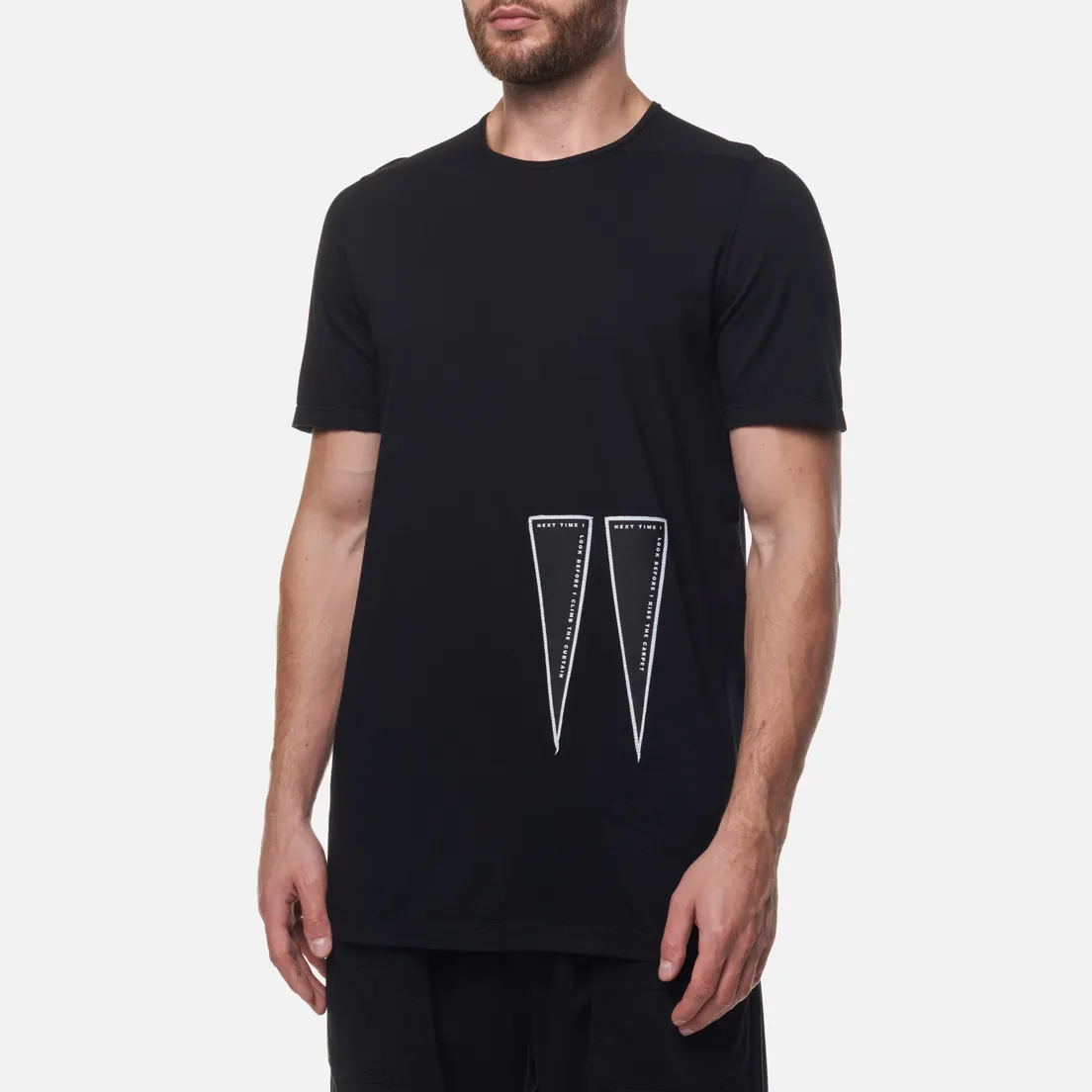 Rick Owens DRKSHDW Мужская футболка Strobe Next Time Patch Level