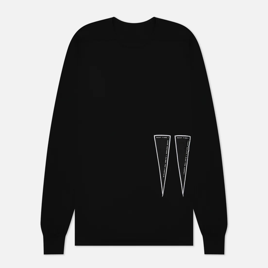 Rick Owens DRKSHDW Мужской лонгслив Strobe Next Time Patch Level
