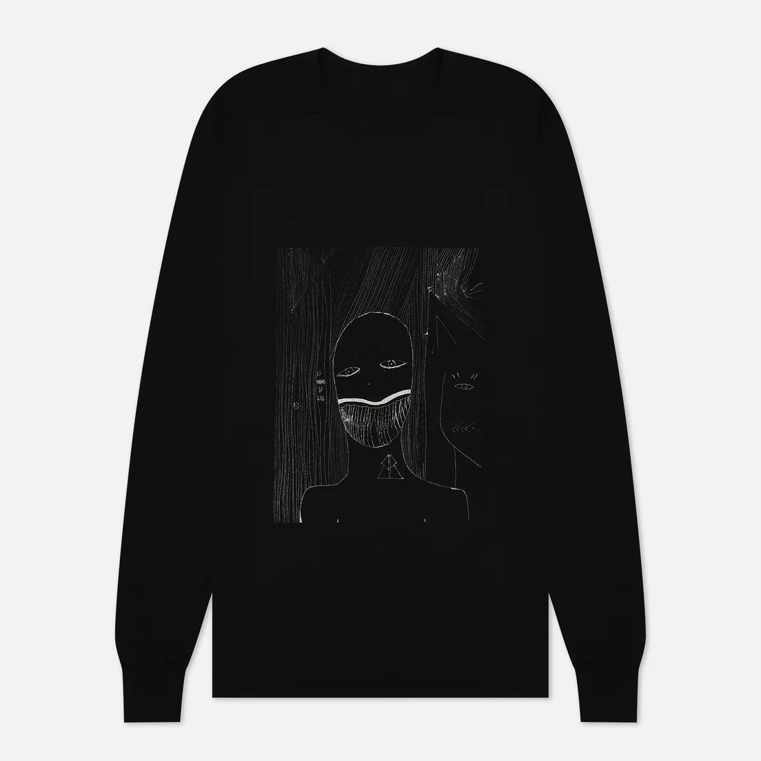 Rick Owens DRKSHDW Мужской лонгслив Strobe Tootface Level