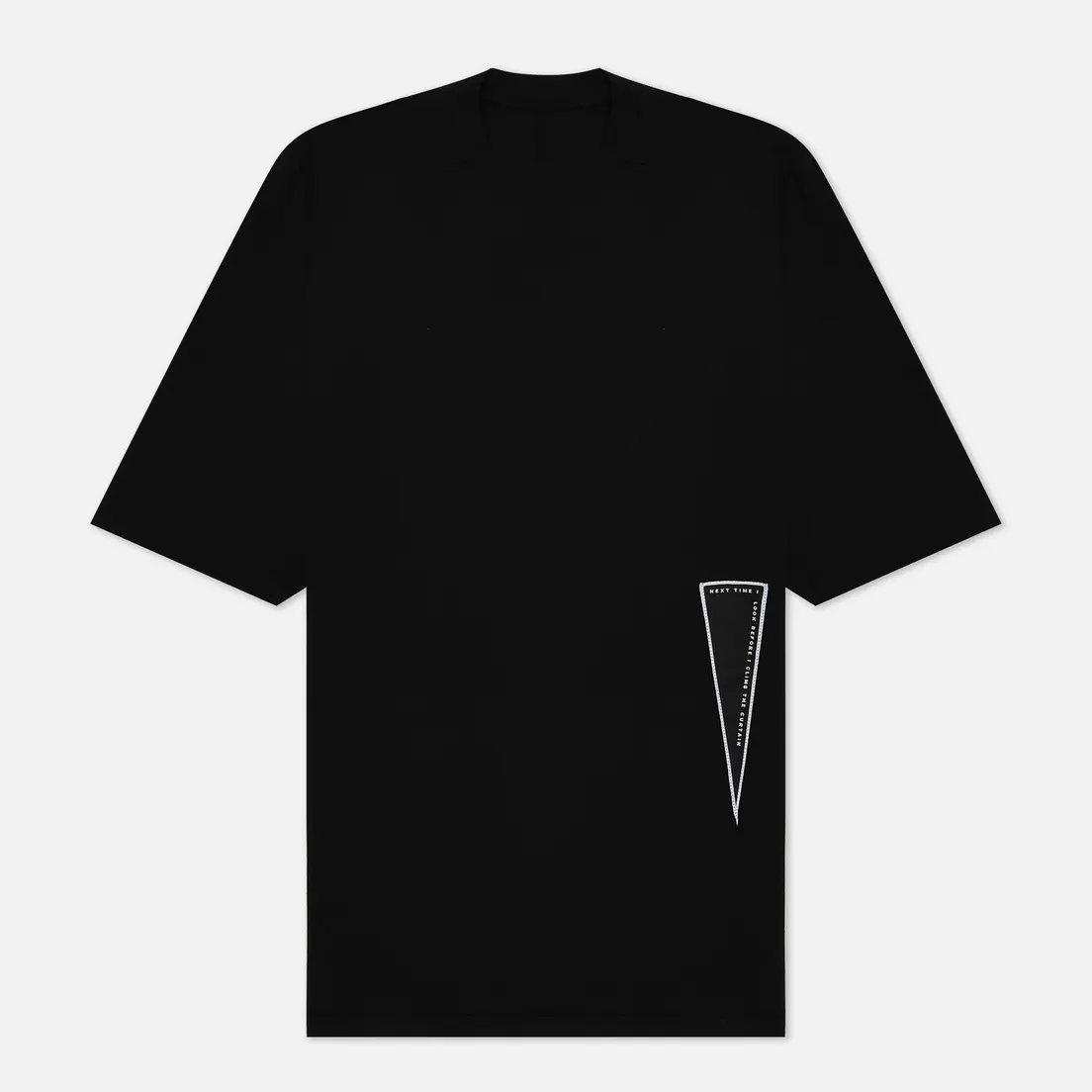 Rick Owens DRKSHDW Мужская футболка Strobe Next Time Patch Jumbo