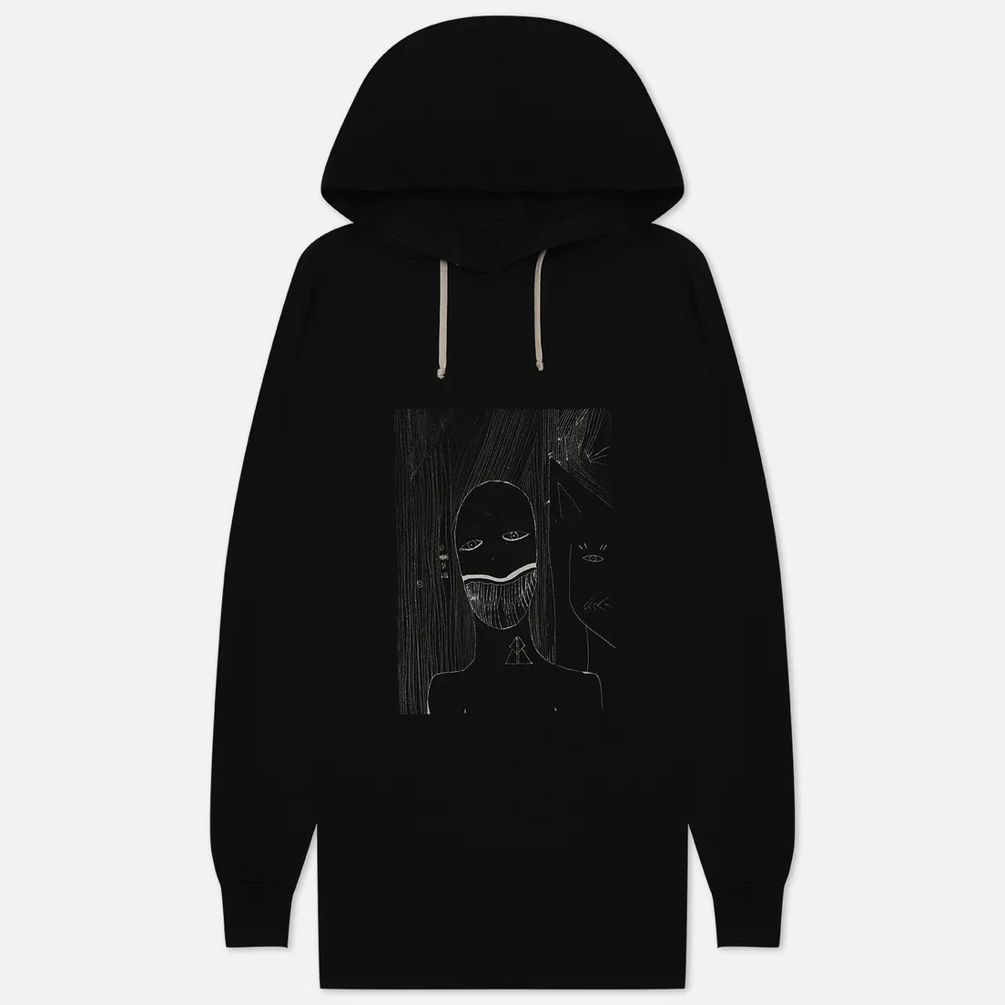 Rick Owens DRKSHDW Мужская толстовка Strobe Tootface Hoodie