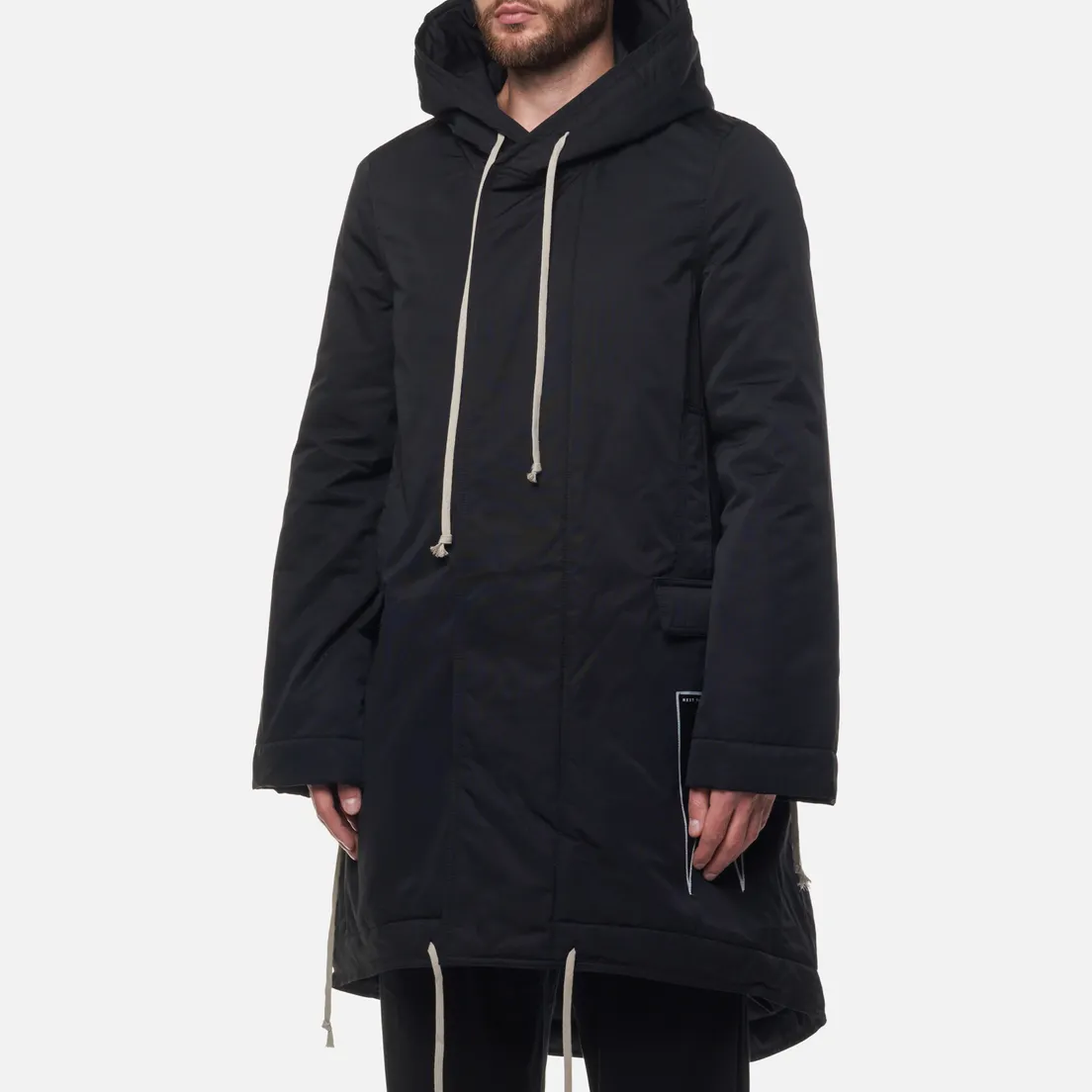 Rick Owens DRKSHDW Мужская куртка парка Strobe Fishtail Padded