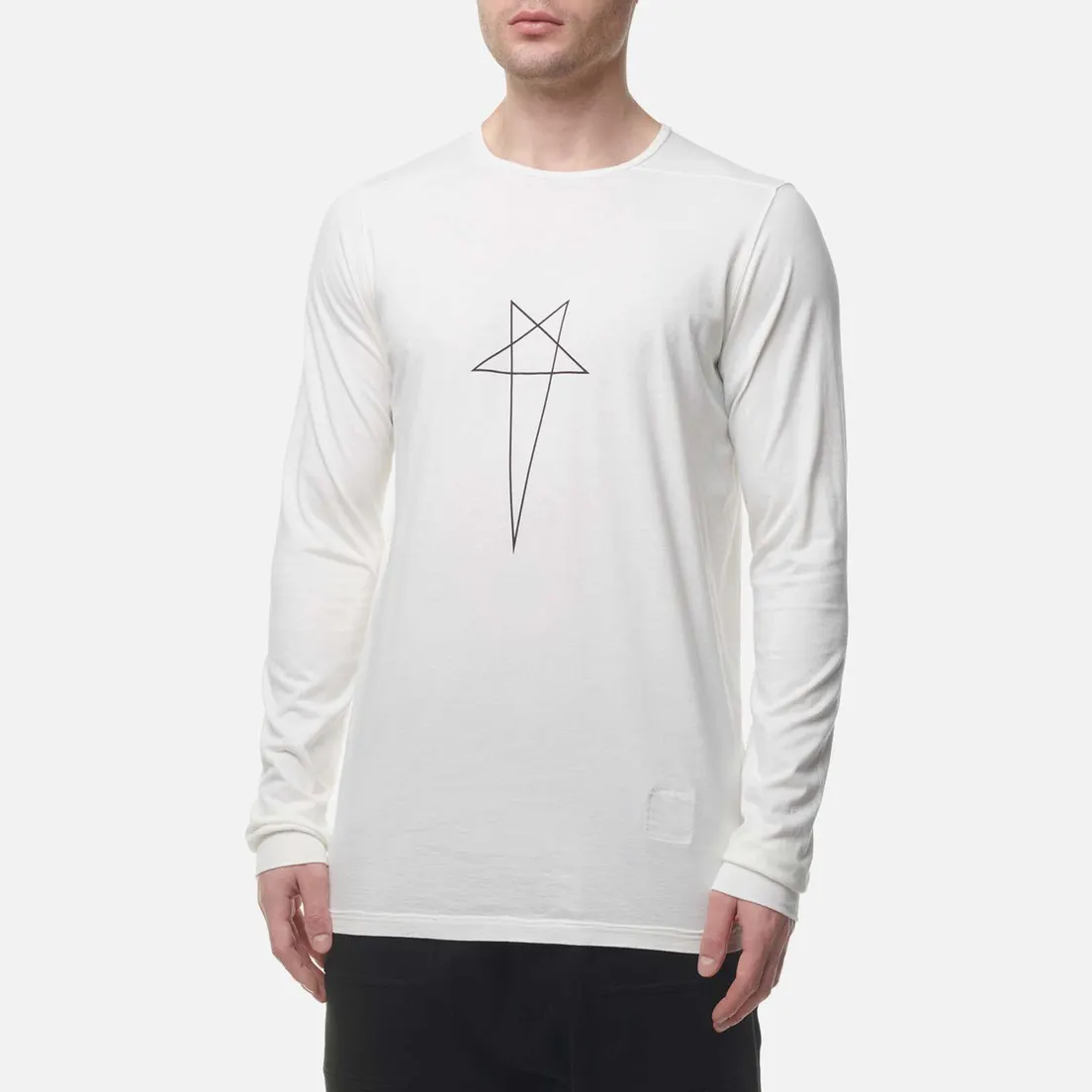 Rick Owens DRKSHDW Мужской лонгслив Luxor Level T Pentagram Logo