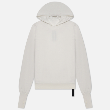 фото Мужская толстовка rick owens drkshdw luxor gauntlet granbury hoodie, цвет белый, размер s