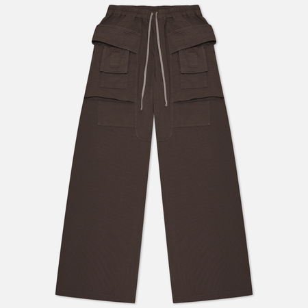 фото Мужские брюки rick owens drkshdw luxor creatch cargo drawstring, цвет коричневый, размер s