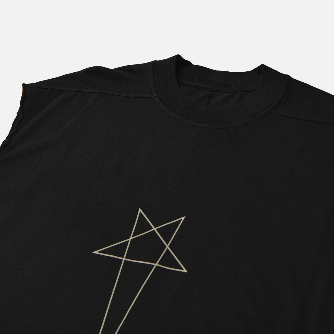 Rick Owens DRKSHDW Мужская футболка Porterville Tarp Pentagram Print