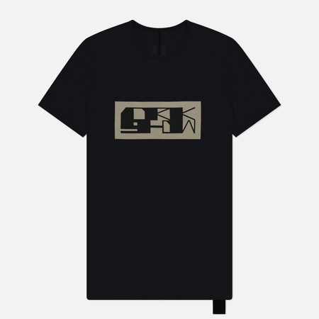 Мужская футболка Rick Owens DRKSHDW Porterville Level Box Logo Print, цвет чёрный, размер XL