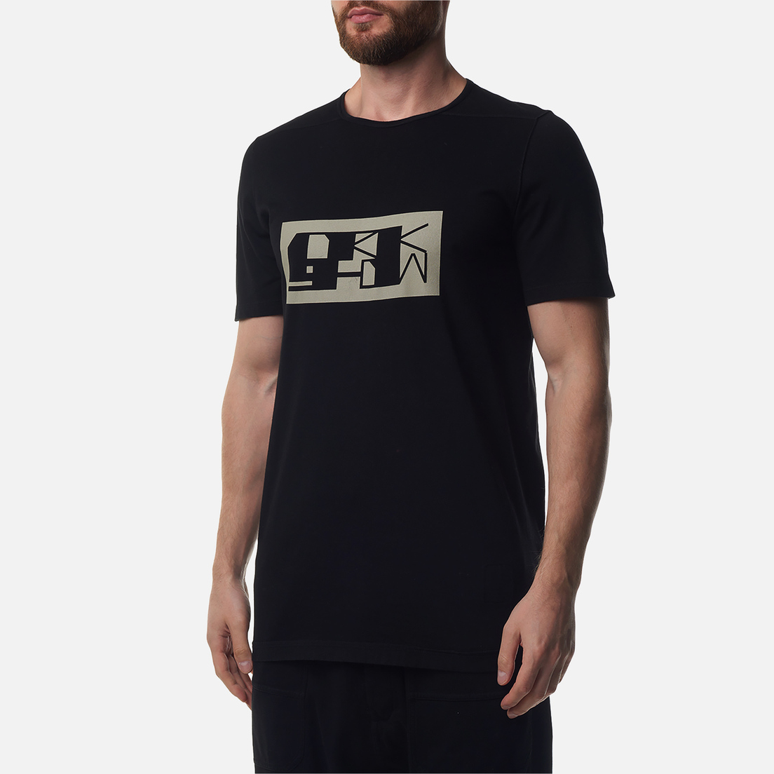 Rick Owens DRKSHDW Мужская футболка Porterville Level Box Logo Print