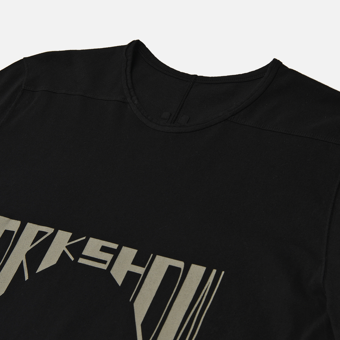 Rick Owens DRKSHDW Мужская футболка Porterville Level Curved Logo Print