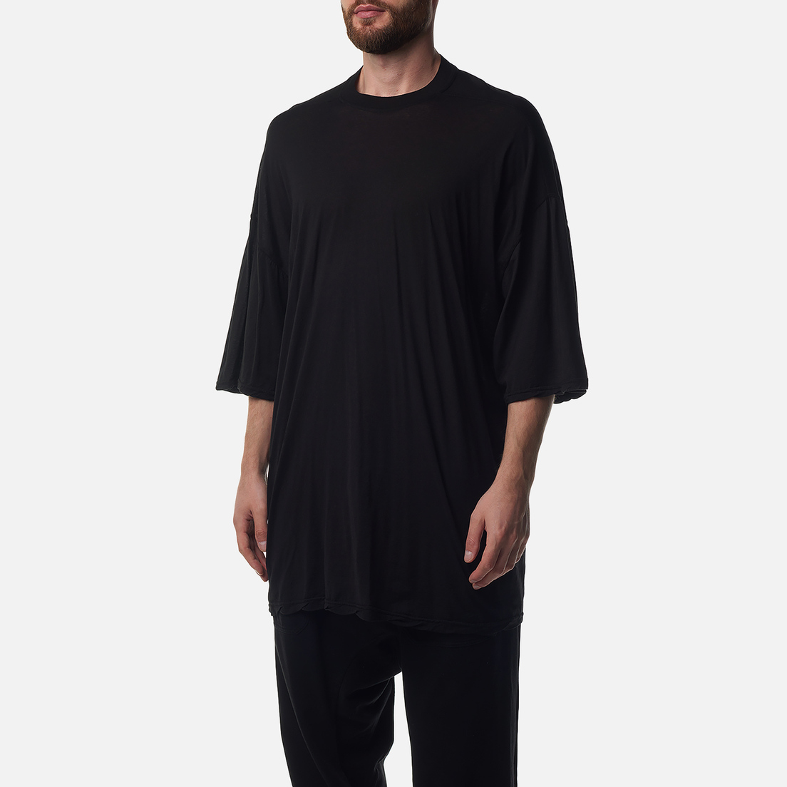 Rick Owens DRKSHDW Мужская футболка Porterville Tommy Cotton Gauze Jersey