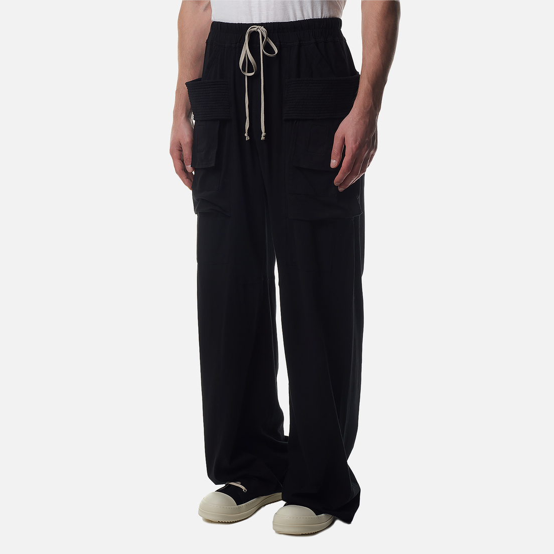 Rick Owens DRKSHDW Мужские брюки Porterville Creatch Wide Cargo Drawstring