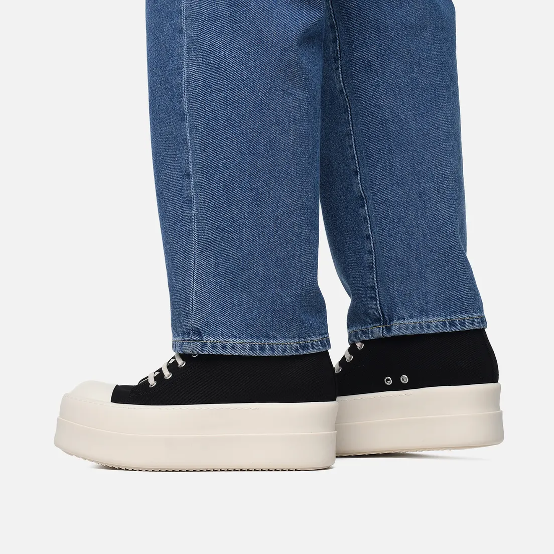 Rick Owens DRKSHDW Мужские кроссовки Porterville Denim Double Bumper Low